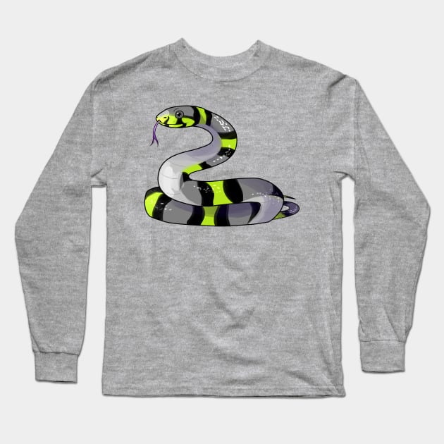 Agender Snake Long Sleeve T-Shirt by candychameleon